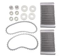 Besshepplo Kit de pièces de rechange pour nettoyeur de piscine Dolphin : 4 roues en mousse, 2 courroies, 2 brosses pour série M pour série C Edge pour dx3 pour modèles dx4