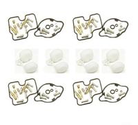 Besshepplo Kit de réparation de carburateur de moto 4 pièces pour Honda CBR900RR 1992 1993 1994 1995 Pièces de rechange avec membranes Aiguilles à flotteur Joints de valve Installation facile Mate de