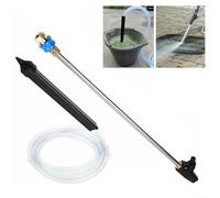 Besshepplo Kit de sablage humide pour nettoyeur haute pression 6,35 mm, buse à connexion rapide avec tuyau d'aspiration de 2,8 m en acier pour enlever la rouille, la peinture, le vernis et la saleté