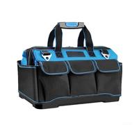 Besshepplo Kit d'outils multifonctions 40,6 cm en tissu Oxford 600D robuste avec base imperméable, 8 poches extérieures et 8 poches intérieures, poignée ergonomique pour entretien de voiture de