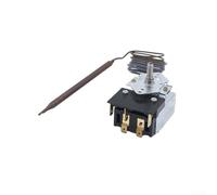 Besshepplo KKB-9-48 Thermostat de four Interrupteur de contrôle de température pour cuisinière à gaz avec ampoule en cuivre et tube capillaire Max 606F Gris Pièce de rechange