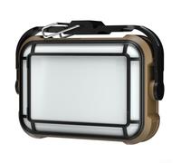 Besshepplo Lampe de travail solaire LED 3600 mAh rechargeable USB C avec support trépied étanche IPX4 Banque d'alimentation portable pour camping, randonnée, marron (1K)