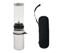 Besshepplo Lanterne à gaz pour camping, randonnée, pêche, tente de pêche - Lumière d'ambiance - Métal et verre - Résine - 15,6 x 3,8 cm - Compatible avec cassette de 10 g - Blanc et noir (avec boîte à