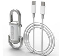 Besshepplo Lanterne porte-clés multifonction 1200lm COB LED lumière avec 7 modes SOS stroboscopique et lumières rouges bleues crochet portable USB C rechargeable étanche ABS alliage d'aluminium (C)