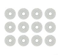 Besshepplo Lot de 12 serpillères de rechange haute performance pour ECOVACS T30C Pro T50 Max en microfibre lavables avec fermeture sécurisée pour sols durs, carrelage, moquette en marbre