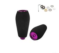 Besshepplo Lot de 2 boutons de moulinet de pêche en EVA noir pour moulinets Daiwa Tatula DRT MK1 Exsense Baitcasting 50,8 x 23,3 mm 8,9 g (violet)
