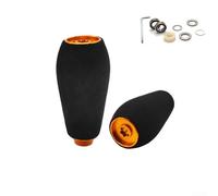 Besshepplo Lot de 2 boutons de moulinet de pêche en EVA noir pour moulinets Daiwa Tatula DRT MK1 Exsense Baitcasting 50,8 x 23,3 mm 8,9 g