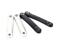 Besshepplo Lot de 2 pédaliers de vélo à trou carré en alliage d'aluminium de 170 mm pour moteur Bafang E-Bike - Bras gauche et droit - Noir et argenté - Composants à vitesse unique (argent)