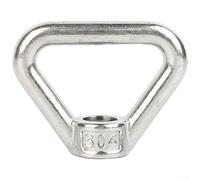 Besshepplo Lot de 4 écrous triangulaires M8 M10 en acier inoxydable 304 - Écrou à œil trapézoïdal - Matériel de levage avec lisse pour vis de connexion industrielles marines - Argenté (M8)