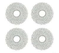 Besshepplo Lot de 4 serpillères de rechange haute performance pour ECOVACS T30C Pro T50 Max en microfibre lavables avec fermeture sécurisée pour sols durs, carrelage, moquette en marbre