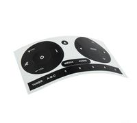 Besshepplo Matte Black Radio Button Decals for Fiat 500 Effective Repair for Worn Out Buttons