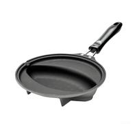Besshepplo Omurice Poêle anti-adhésive pour cuisinière à gaz en alliage d'aluminium avec poignée résistante à la chaleur pour omelettes, crêpes, crêpes, crêpes, noir 25 x 15 x 8 cm