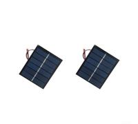 Besshepplo Panneau solaire polycristallin 3 V 0,6 W avec 19 % d'efficacité pour batterie 2,4 V petits projets électroniques et projets de bricolage 60 x 75 mm Taille compacte 15 cm Longueur du câble 2