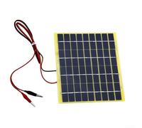 Besshepplo Panneau solaire polycristallin 5 W 18 V pour chargement et entretien de batterie 12 V avec câble de 1,5 m pour le camping, le jardin et l'extérieur
