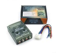 Besshepplo PH-388 Convertisseur audio 4 canaux haut vers bas 60 W 12 V PVC avec fonction de retard Sensibilité réglable Réduction du bruit Compatible avec la plupart des véhicules B