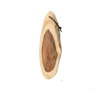 Besshepplo Planche à découper en bois d'acacia de forme irrégulière, bloc à découper en teck naturel pour légumes, fromage et pain, ustensiles de cuisine, 53,5 x 20 x 1,9 cm (taille S)