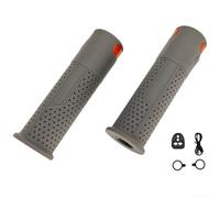 Besshepplo Poignées de guidon de trottinette électrique avec clignotant gauche et droit pour Xiaomi Pro 1S Pro 2 Mi3 Silicone ABS Noir Gris 135 mm 0,33 W 3,7 V - 4,2 V (Gris)