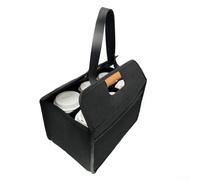 Besshepplo Porte-boissons pliable en polyester et plastique PP avec capacité de 6 tasses - Design compact - Cordon de serrage stable - Convient pour café, jus, bière et vin