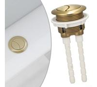 Besshepplo Réservoir de toilette double chasse d'eau en laiton brossé doré - Bouton de chasse d'eau à bouton de chasse d'eau en or brossé - Bouton de toilette 38 mm - Accessoires de salle de bain