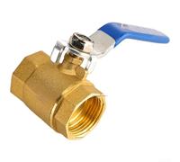 Besshepplo Robinet à boisseau sphérique en laiton robuste avec double filetage interne pour contrôle du débit de l'eau et de l'air, raccord de plomberie à alésage complet, construction épaisse pour