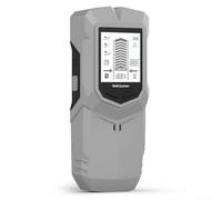 Besshepplo Scanner mural numérique portable 6 en 1 pour détection de fils en bois et métal AC avec métal magnétique de 80 mm, métal non magnétique de 60 mm et 51 mm de profondeur de fil CA (gris)