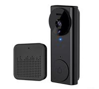 Besshepplo Sonnette vidéo HD intelligente avec caméra et carillon sans fil et communication bidirectionnelle pour une surveillance d'entrée sûre WiFi 2,4 GHz