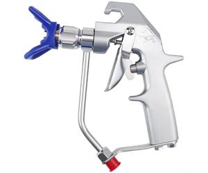 Besshepplo Spray de peinture sans air avec buse en acier inoxydable et gâchette à deux doigts pour pulvérisateur haute pression jusqu'à 5000 PSI Outil d'économie de peinture Bleu (siège)