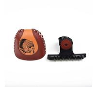 Besshepplo Support de carquois traditionnel à sangle sur l'arc long traditionnel, arc recourbé en cuir, ajustement sécurisé pour 4 ou 6 flèches, équipement de chasse léger, rouge et marron (L)