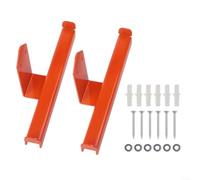 Besshepplo Support mural pour souffleur de feuilles de sac à dos pour BG50 BG56 BG66 BG86 Organiseur d'outils de jardin en acier robuste avec revêtement orange pour tronçonneuses et pulvérisateurs