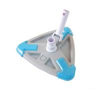 Besshepplo Tête d'aspirateur triangulaire manuelle pour piscine, spa, nettoyage standard de tuyau et rallonge compatible avec nettoyeur mural d'angle profond, poignée ergonomique
