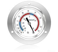 Besshepplo Thermomètre de refroidissement en acier inoxydable avec grand cadran de 5,1 cm, jauge de température précise pour réfrigérateur ou congélateur de -40 à 60 °F (-40 à 20 °C), Eas