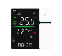 Besshepplo Thermostat intelligent pour chauffage électrique et eau - Bouton LED - Boîtier en ABS - Compact - 86 x 86 x 41 mm - Économie d'énergie - Température constante - Avec enfant - Blanc 3 A