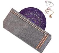 Besshepplo Tiges de divination en cuivre pour pendule de radiesthésie avec plaque télescopique, kit de détection de métaux pour la recherche minérale dans l'eau souterraine