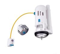 Besshepplo Vanne de chasse d'eau contrôlée par fil - Tuyau de trop-plein réglable en ABS - Pièces compatibles avec réservoir d'eau en plastique - Niveau d'eau de 18,5 à 33 cm - Blanc