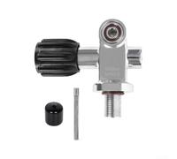 Besshepplo Vanne de réservoir de plongée en laiton 250 bar Filetage x 1,5 Compatible avec et ports DIN pour bouteille cylindrique de 0,5 à 4 L Argenté