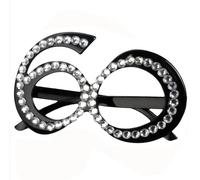 Bessy shop 1 Paire de Lunettes d'anniversaire pour 60 Ans Accessoires Fête Créatifs avec Design Numérique Léger, Unisexe et Style Unique pour Célébration & Photos Mémorables