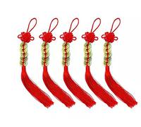 Bessy shop 5PCS de Feng Shui pièces Chinoises de la Chance pièces de Feng Shui Nœud Chinois et Monnaie Porte-Bonheur en Forme Monnaie pour Richesse