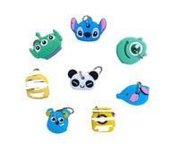 Bessy shop Couvre-clés de Dessin animé,8 Styles de Dessin animé Animaux Mignons Porte-clés Couvercle de clé Porte-clés en Silicone Panda Point éléphant Porte-clés