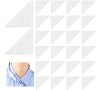 Bessy shop Lot de 100 Baleines de Col,Col de Chemise Plastique,Aadhésif Transparent,Maintien Rigide,Accessoire Repassage Homme et Femme Support de Col Autocollant