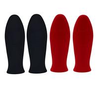 Bessy shop Support de poignée Chaude,4PCS Silicone Hot Handle Holder Potholder Pan Handle Cover couvercles de Support de poignée Chaude en Silicone,Manchons antidérapants de pour poignée de Casserole