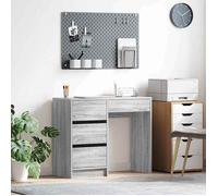 ""Best 2026"" - BUREAU Gris KENNETH - 1 PCS - Table d'écriture Gris Sonoma 90 x 37,5 x 75 cm Bois d'ingénierie3004
