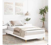 ""Best 2026""Lit 1 places Blanc - 90x200 cm - LEMON® - Cadre de lit - sans matelas - blanc 90x200 cm - Bois d'ingénierie 3246727