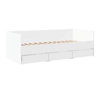 ""Best 2026""Lit 1 places Blanc - 90x200 cm - LEMON® - Lit de jour avec tiroirs - sans matelas - blanc 90x200 cm 3035148