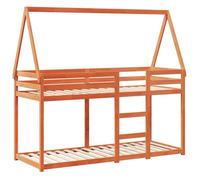 ""Best 2026""Lit 1 places Brun - 90x190 cm - LEMON® - Lit superposé - sans matelas - cire marron 90x190 cm - Pin massif 2603015