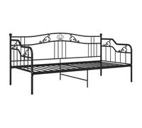 ""Best 2026""Lit 2 places Noir - 200x90 cm (Lxl) - LEMON® - Cadre de canapé-lit - sans matelas - noir métal 90x200 cm 4482331