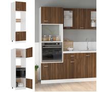 BEST Armoire Buffet de cuisine - Armoire à micro-ondes - Chêne marron 60x57x207 cm fr1127
