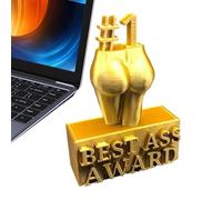 Best Ass Award - Gold Trophy Ornament | Resin Award Ornament | Best Ass Resin Trophy Ornaments | Creative Decorative Home Ornaments No Deforming for Living Room/Bedroom| Decorative Home Ornamênts