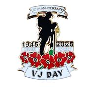 best badge Broche coquelicot VJ Day Décorations 80e anniversaire 2025 Victory in Japan Day Celebrations Souvenirs Cadeaux
