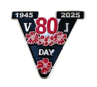 best badge Broche VJ Day 80e anniversaire 2025 Victoire en Europe pour célébrations souvenirs