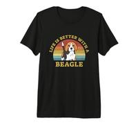 Best Beagle Meilleur Amant de Chiot Beagle Retro Vintage Dog T-Shirt Haut de Gamme